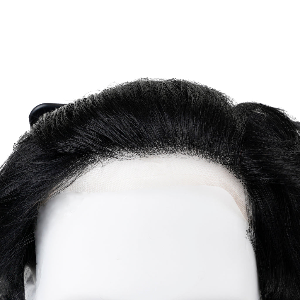 Full Swiss lace hair system showing realistic base