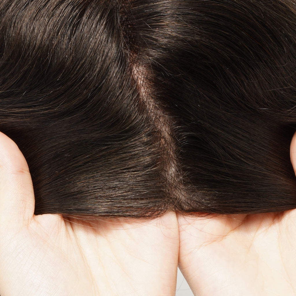 Poly Thin Skin V-Loop Hair System showcasing natural-looking hairline