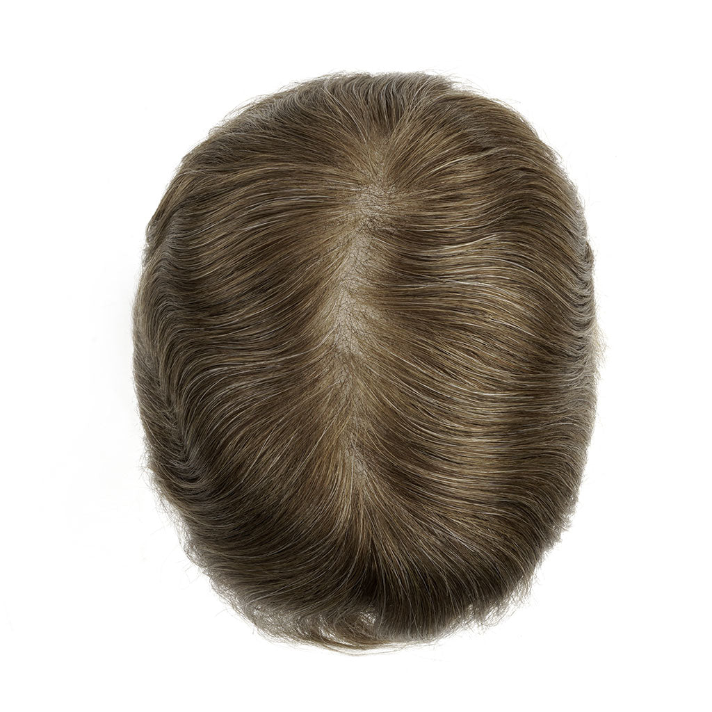 Hairpiece showing natural hairline