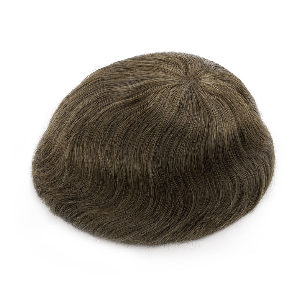 mono base hair piece with full hair looking natural