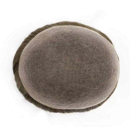  top view of hair system showing mono base