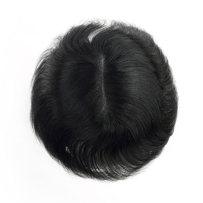 V-looped Top Hairpiece displaying natural density hair
