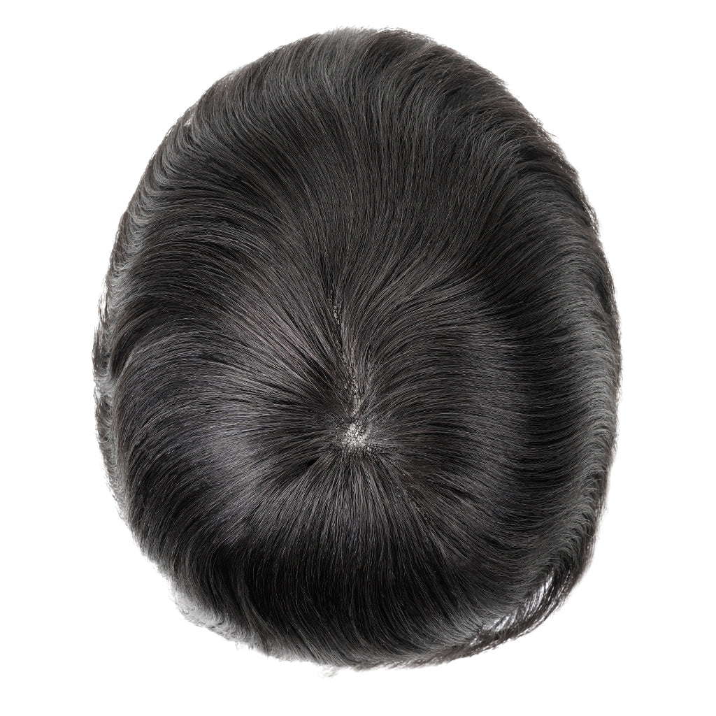 hair piece - top view showcasing natural hairline