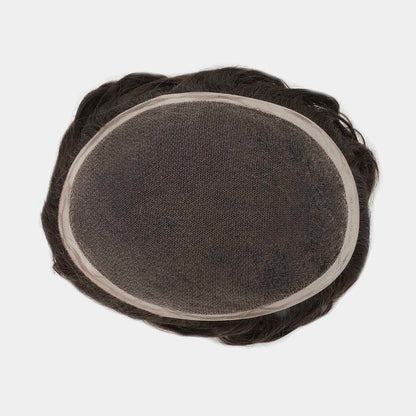 side view of mens lace hairpiece