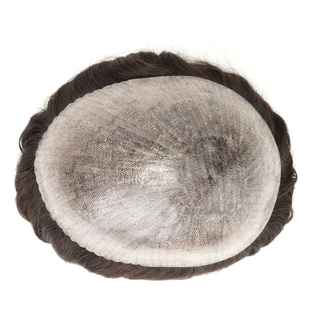 top view of men hair system