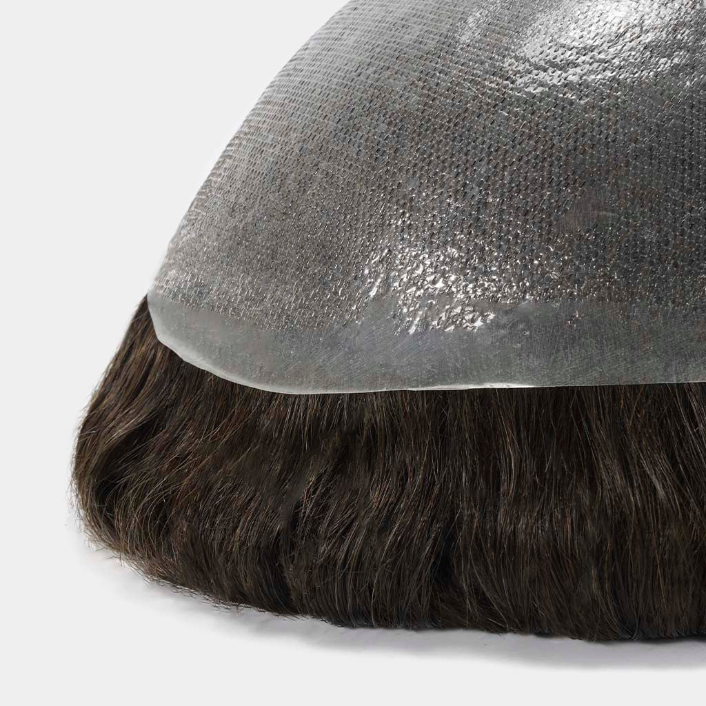 close-up view of hairpiece