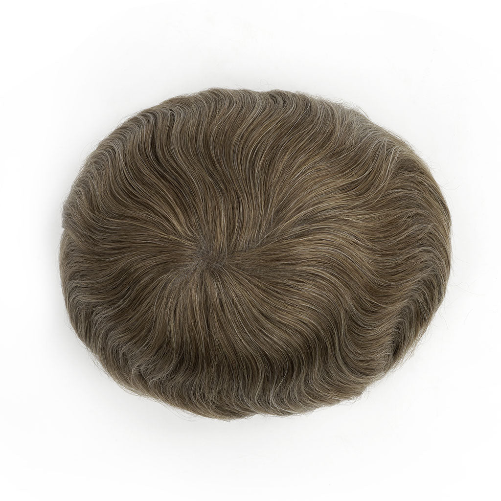 top view showing voluminous hair